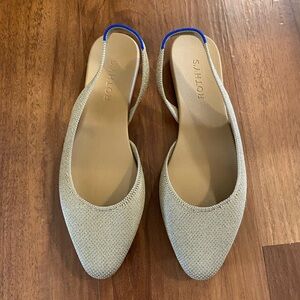 Rothy's The Slingback Metallic Prosecco Women’s Size 9 Almond Toe